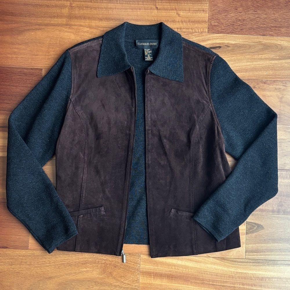 Nordstrom suede and wool jacket